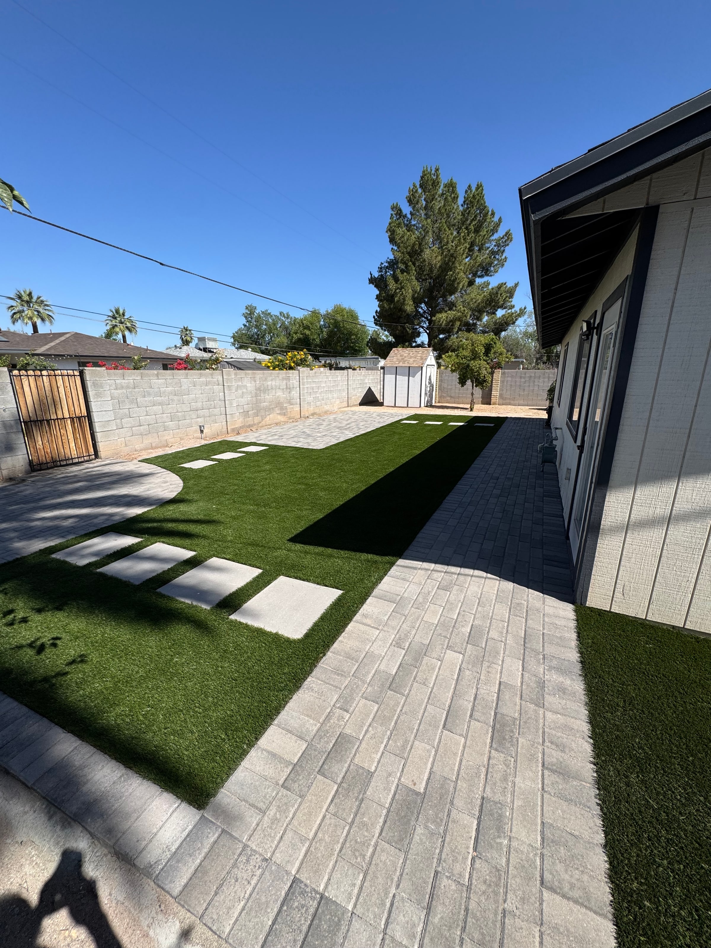 Backyard Paver & Turf Remodel in Scottsdale, additional view 2